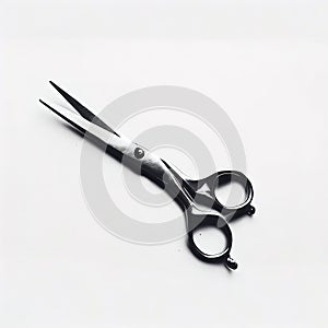 Hairdressing scissors,white background,Monochrome sytle with Generative AI