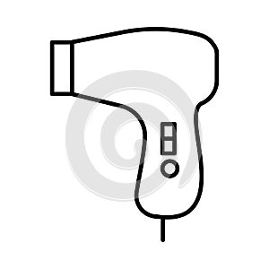 Hairdrier vector line icon, sign, illustration on background, editable strokes