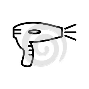 Hairdryer icon vector isolated on white background, Hairdryer sign , line and outline elements in linear style