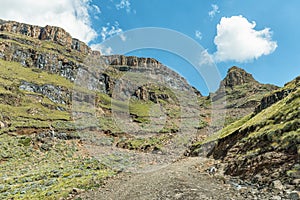 The hairpin bends in the Sani Pass