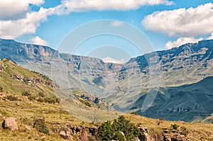 Hairpin bends of the Sani pass visible in the back