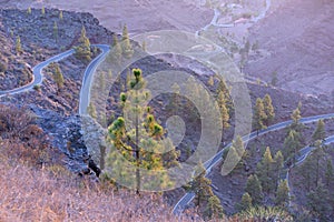 Hairpin turns in Gran Canaria