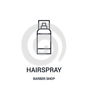 hairspray icon vector from barber shop collection. Thin line hairspray outline icon vector illustration