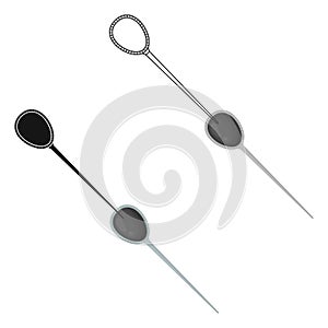 Hairstick icon in cartoon style isolated on white background. Jewelry and accessories symbol stock vector illustration.