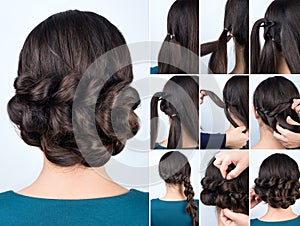 Hairstyle braid for long hair tutorial