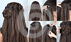 Hairstyle braided rose tutorial