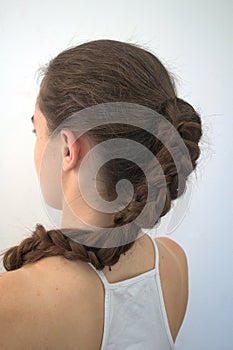 Hairstyle on long hair