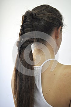 Hairstyle on long hair