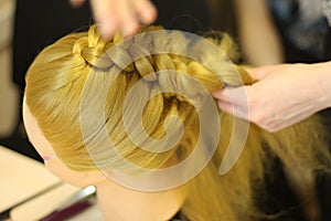 Hairstyle on a mannequin