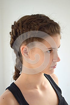 Hairstyle on medium length of hair