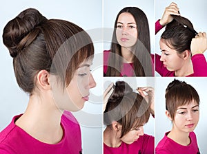 Hairstyle twisted bun tutorial