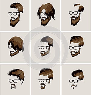 Hairstyles with a beard and mustache wearing