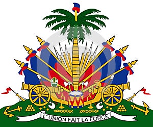 Haiti coat of arms . photo