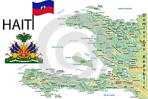 Haiti map. photo