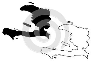 Haiti map vector