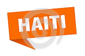 Haiti sticker. Haiti signpost pointer sign.