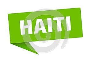 Haiti sticker. Haiti signpost pointer sign.