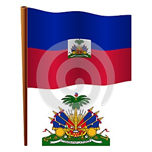 Haiti wavy flag photo