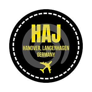HAJ Hannover airport symbol icon