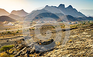 Hajar Mountains in Oman photo