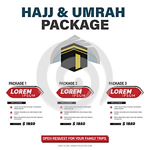 Hajj and umrah, info graphic offers