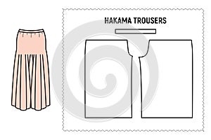 Hakama trousers for woman.