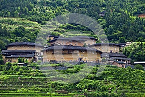 Hakka Roundhouse tulou walled village, Fujian, Chi