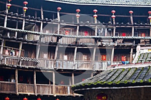 Hakka Roundhouse tulou walled village, Fujian, Chi