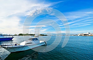 Hakodate port in Hakodate, Hokkaido, Japan