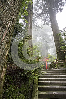 Hakone Gongen Shrine is a Japanese Shinto shrine on the shores of Lake Ashi in the town of Hakone in the Ashigarashimo District of