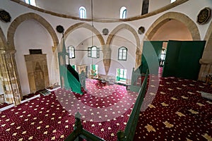 Hala Sultan Tekke mosque interior in Cyprus Larnaka famous tourism travel muslim landmark