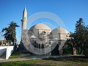 Hala sultan tekke mosque by larnaka salt lake