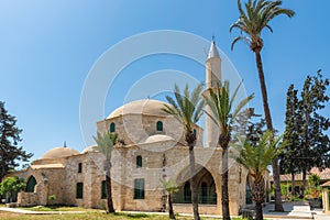 Larnaca. Cyprus. Hala sultan Tekke Muslim shrine mosque photo