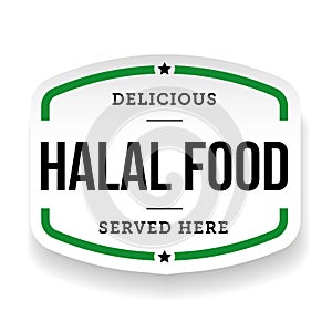 Halal Food vintage label