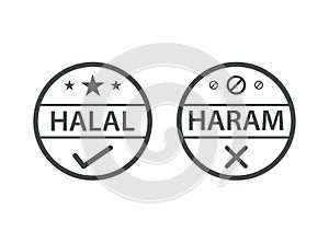 Halal haram icon