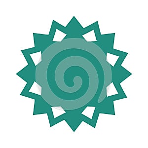 Halal Islamic template symbol. East ornament for emblem. Muslim