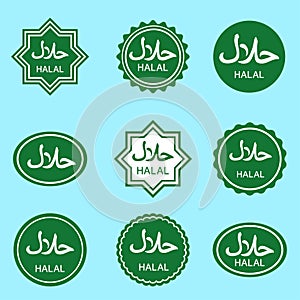 Halal logo set