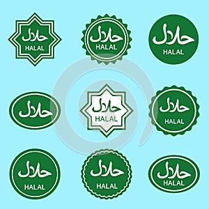 Halal logo set photo