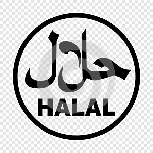 Halal logo vector photo