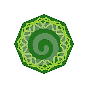 Halal template for Islamic pattern. Logo for properly cooked foo