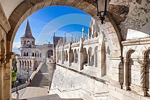 Halaszbastya - The famous Fisherman`s Bastion, Budapest, Hungary, Europe