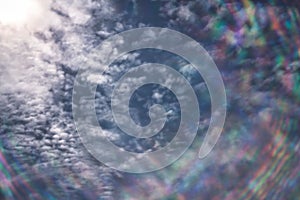 Halation and flare of sunlight