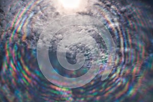 Halation and flare of sunlight