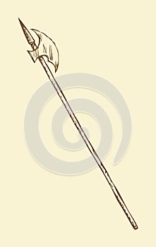 Halberd. vector drawing