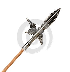 Halberd on a white background