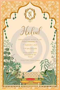 Haldi Night Wedding Invitation Card.