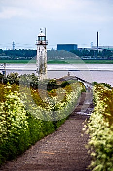 Hale Head Lighthouse on the Bank of the River Mersey, UK