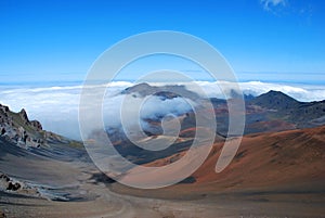 Haleakala Crater With Afternoon Clouds photo