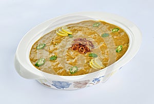 Haleem is a delicious food. Prepared with meat, lentils, grains and cook on low heat.