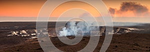 Halemaumau Crater At Sunset